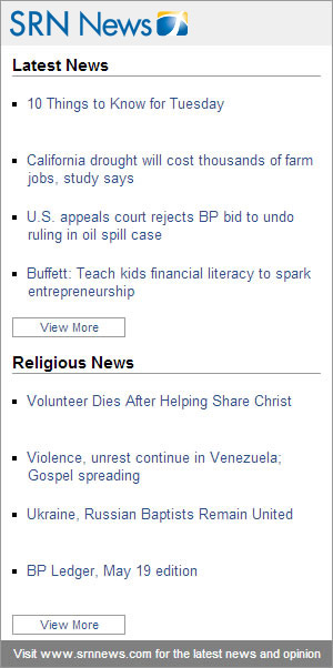 Latest News plus Religious Widget